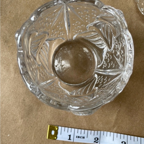 2 Glass Candle Holders with Christmas Trees - Picture 7 of 8